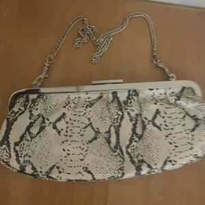 Elegant Snake Print Clutch
